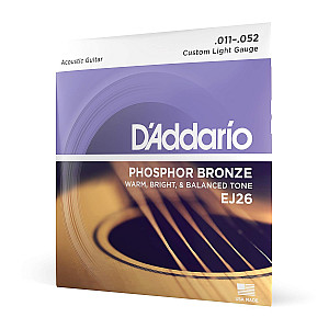 D Addario EJ26 Phosphor Custom Light Acoustic Guitar Strings